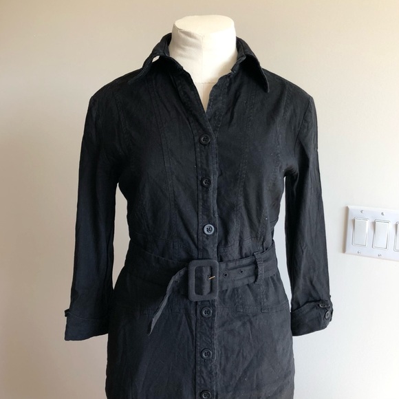 Stills Black Linen Safari Style Dress - Picture 2 of 16
